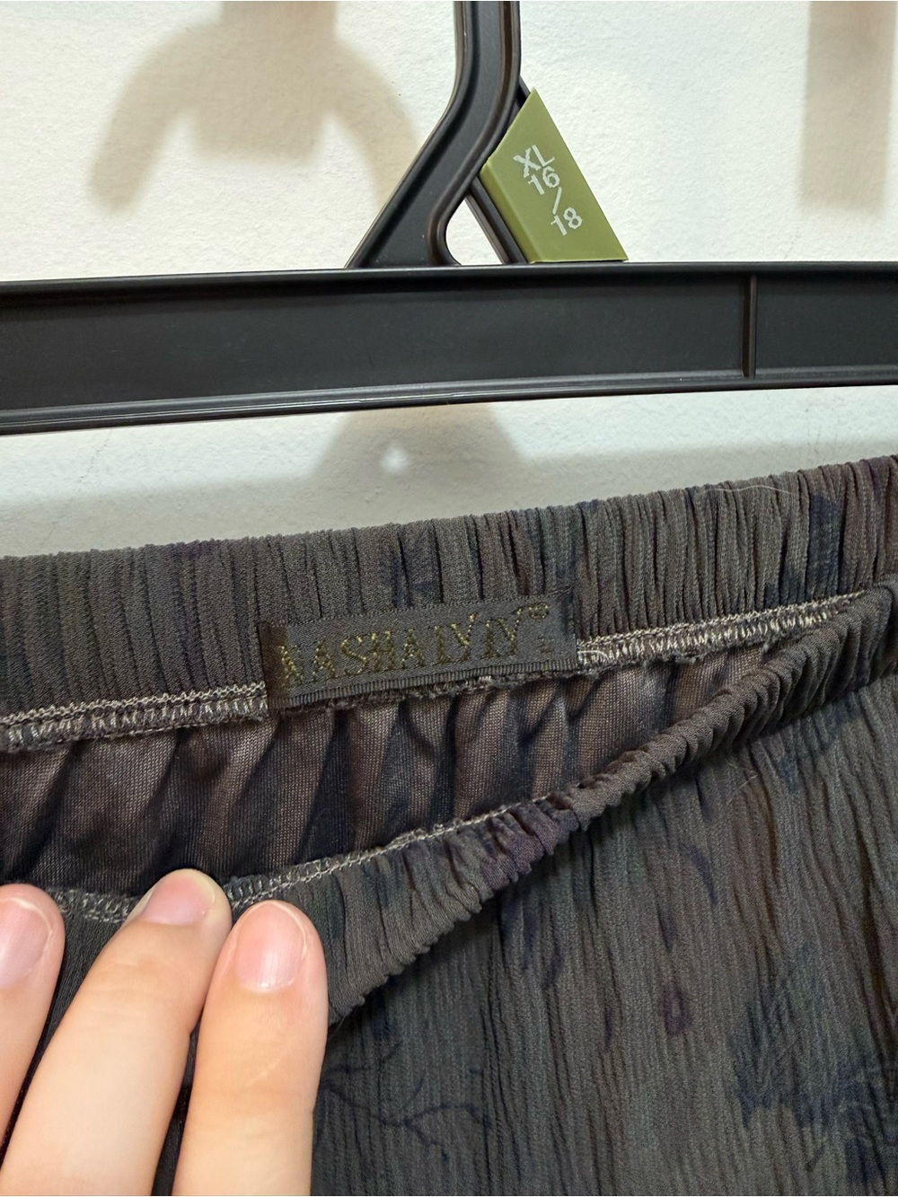 Women’s Floral Gray Tiered Maxi Skirt - Classic Boho Style - Picture 3 of 4